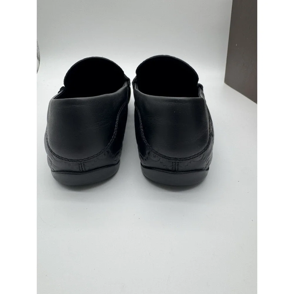 Gucci Black Guccissima Leather‎ Penny Loafers Size 6